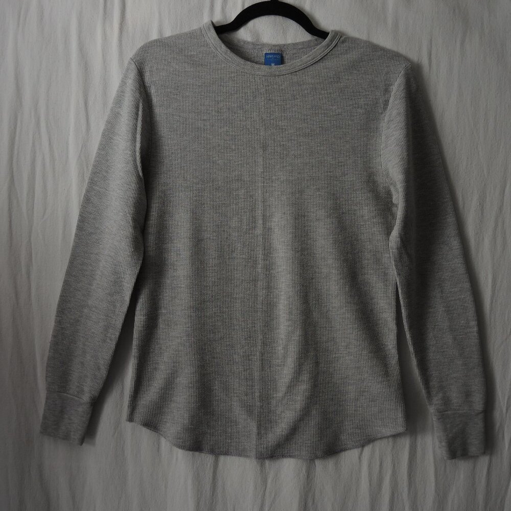 Highland Outfitters Gray Waffle Knit Top Base Layer Thermal Size Medium